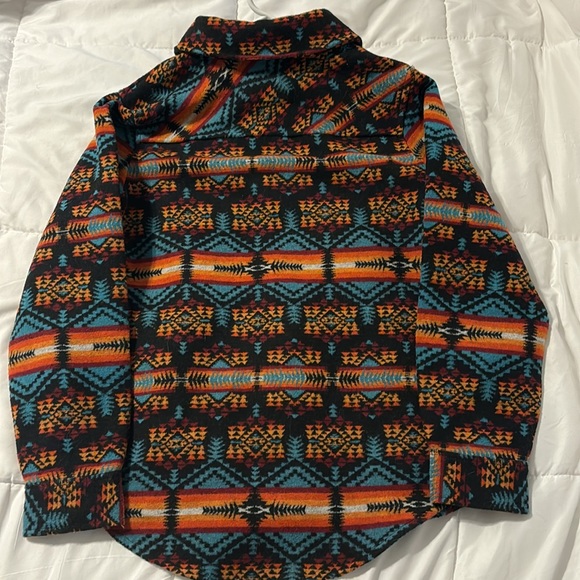 Powder River Outfitters Wool Aztec Jacquard Shirt Jacket - Picture 8 of 8